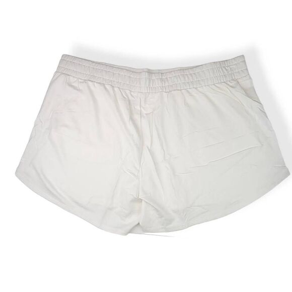 All In Motion White French Terry Shorts 2X - Picture 2 of 3
